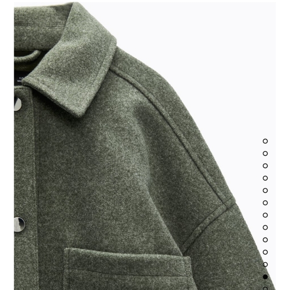 Zara * Soft Overshirt Shacket Shirt khaki - Picture 7 of 7